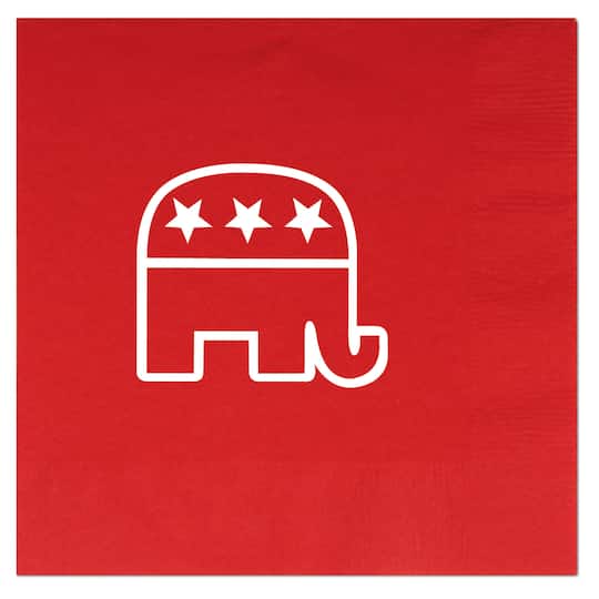 Beistle 6.5" Red 2-Ply Republican Luncheon Napkins, 32ct.